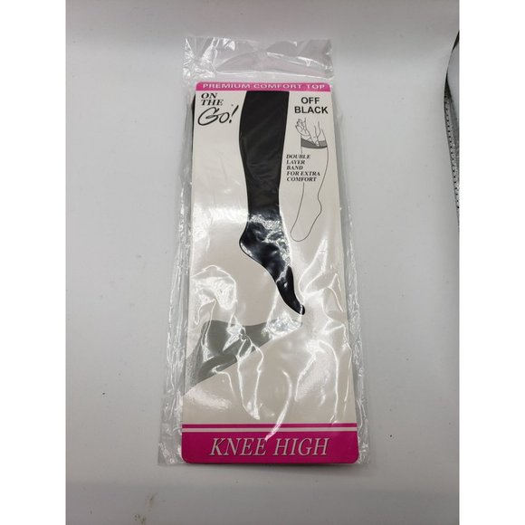 On The Go‎ Premium Comfort Top Black Knee Highs One Size Fits Most - Picture 8 of 8